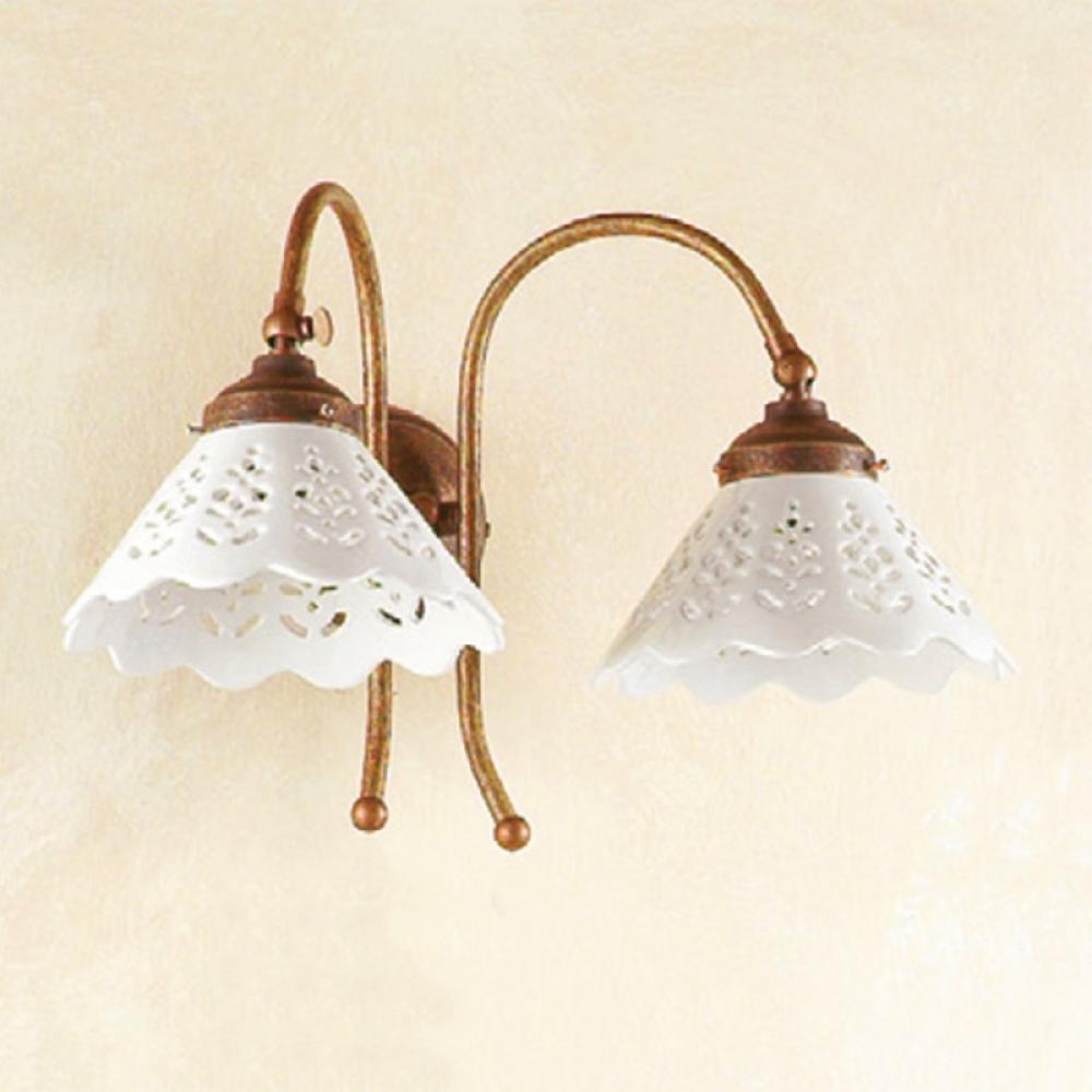 klasicka keramicka dvojzavitova lampa nastenny svietnik nastenne osvetlenie mediteranske rustikalne vintage kuchyna spalna dierkovana cipkovany vidiecky ludovy balaton oblast staromodny romanticky mily.jpg